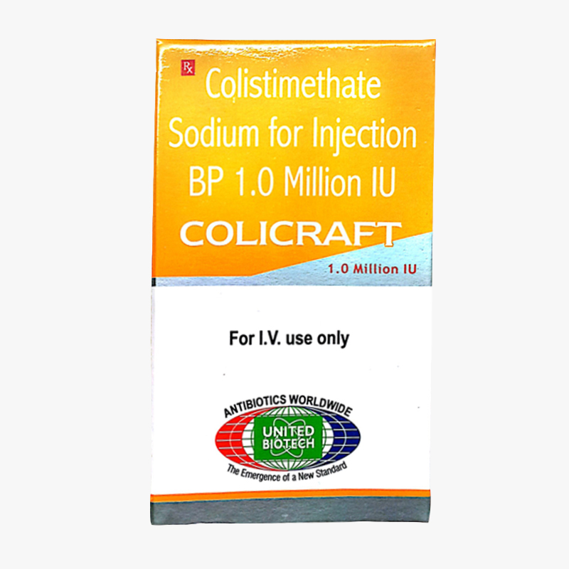 Colistimethate sodium Injection 0.5, 1, 2, 3 MIU